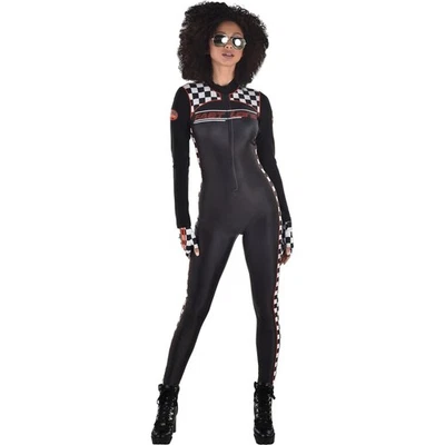h Racer Catsuit Race Car Driver Suit Yourself Fancy Dress Halloween Adult L / XL - Image 1 of 4
