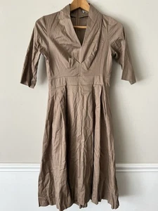 Kim Schalk Tan Made In U.S.A. Couture Dress Size 6 - Picture 1 of 6