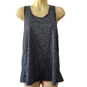 Simply Southern Size L Blue Marled Racer Back Tank Top Sporty Athletic - Picture 1 of 9