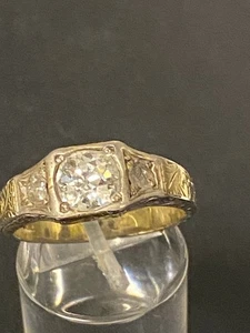 ANTIKER RING GELBGOLD 750 – 18 K – MIT BRILLIANTEN CA. 1,70K - Bild 1 von 8