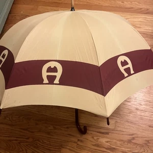 Vintage Etienne Aigner Golf Umbrella Designer Style Rain Fashion - Picture 1 of 17
