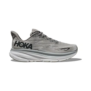 Men's Hoka Clifton 9 D Width Harbor Mist Grey Black White - Picture 1 of 5