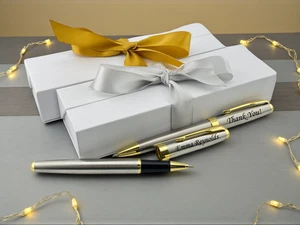 Personalisierter Metallstift mit Gravur in Geschenkbox | Executive Weihnachtsgeschenk für Ihn Sie - Bild 1 von 6
