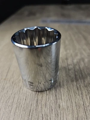 15/16Craftsman 1/2" Drive Socket SAE Chrome Shallow 12pt New W/O Box CMMT47513 - Image 1 of 2
