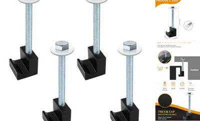 Truck Tool Box Mounting Kit, No Drill Pickup Truck Bed Tie Downs Aluminum J