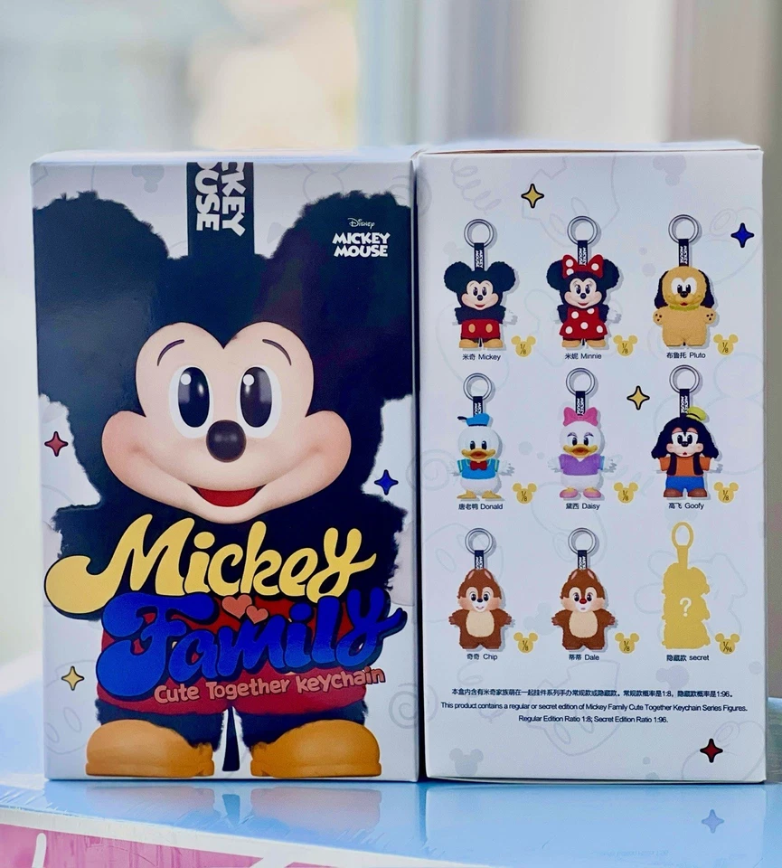 *Autêntico* Chaveiro POP MART Mickey Family Cute Together caixa cega  - Imagem 1 de 4