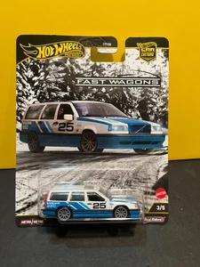 1/64 HOT WHEELS PREMIUM FAST WAGONS REAL RIDERS 3/5 VOLVO 850 ESTATE #25 - Picture 1 of 2