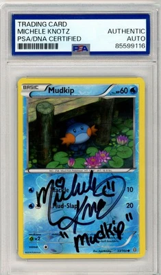 PSA Michele Knotz Signed Mudkip 33/160 XY - Primal Clash Reverse Holo Pokemon - Image 1 of 2
