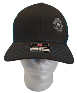 Richardson Original Adult 112 Trucker Gray & Teal Baseball Cap Adjustable - Picture 1 of 5
