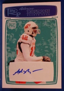 2008 TOPPS ROOKIE PROGRESSION ADARIUS BOWMAN BLUE AUTOGRAPH ROOKIE CARD #906/999 - Picture 1 of 2