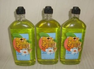Bath & Body Works PEACH & HONEY ALMOND Shower Gel 10 oz Lot of 3 Bottles NEW - Picture 1 of 4