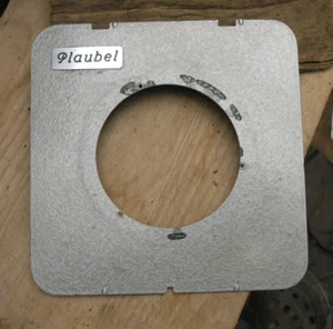 genuine older style 13x18 plaubel flat lens board 87.4mm hole 166 x 166 - Picture 1 of 2