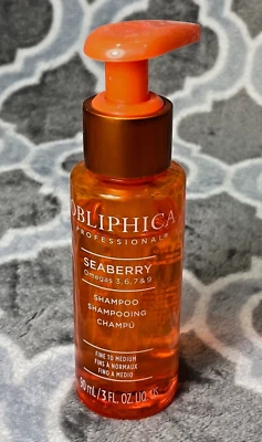Champú profesional Obliphica Seaberry cabello fino a mediano 3 oz Omegas 3 6 7 9 Foto 1 de 4