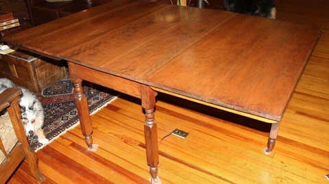 Antique Vintage Cherry Drop-Leaf Gateleg Dining Table Original Finish Cover