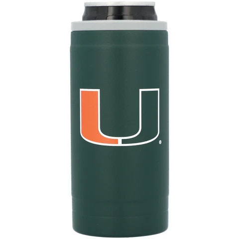 Miami Hurricanes 12oz. Flipside Powdercoat Slim Can Cooler Cover