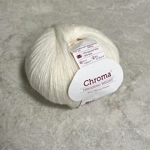 Knit Picks Chroma "Bare" Undyed White Superwash Wool/Nylon Fingering Weight Yarn - Picture 1 of 4