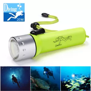 LED Scuba Diving Flashlight Torch Underwater Light Waterproof Lamp - Picture 1 of 7