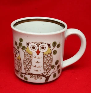 Vintage OWL Coffee Mug Cup 3D Image Classic 8 oz Glaze Finish 1970s MOD - Picture 1 of 8