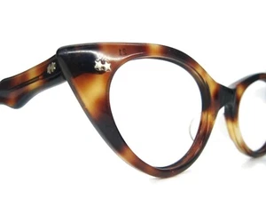 Gafas o gafas de sol vintage años 60 Wild Tortoise ojo de gato marco óptico EE. UU. - Imagen 1 de 6