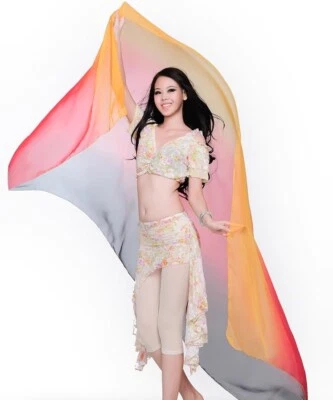 INSCHMUCK RÄUMUNGVERKAUF C125 ganz leichter Bauchtanzschleier Schal Schleier Tuch