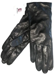 Grandoe 100% Cashmere-Lined Leather Gloves Women's, Large, Black. - Picture 1 of 6