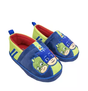 PJ MA$KS Boys Plush Slippers House Shoes NEW w/tags Catboy Gecko Owlette Sz 5-6 - Foto 1 di 12
