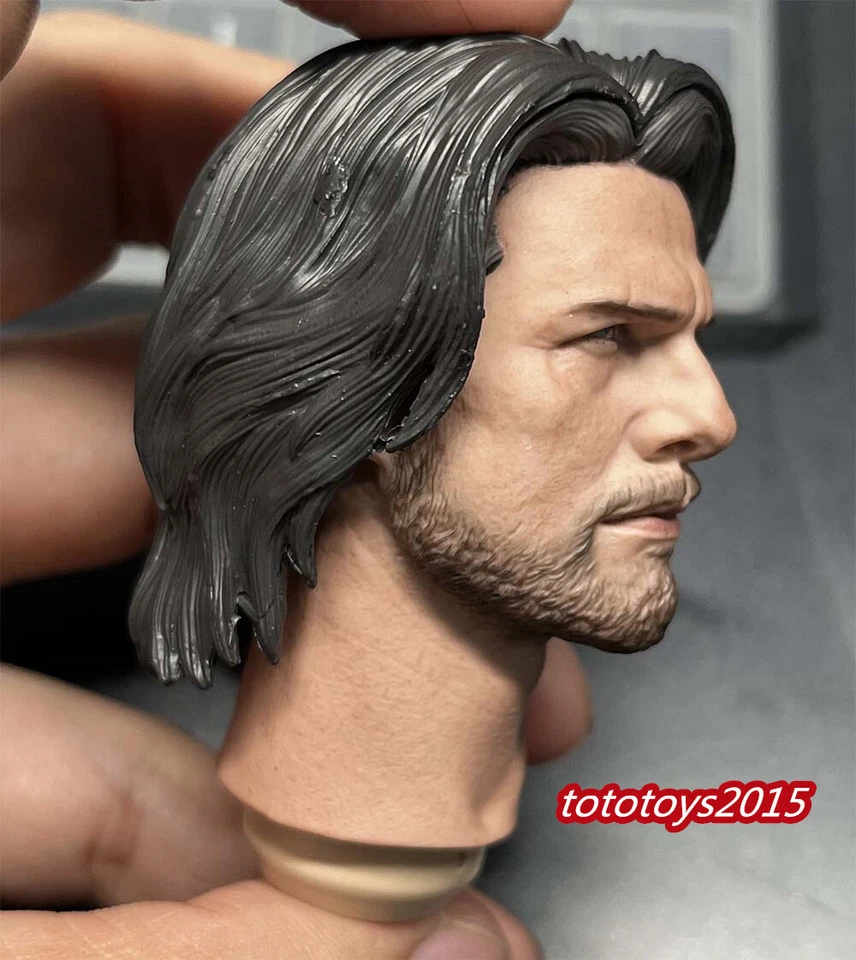 Cabeza de samurai esculpida de pelo largo 1:6 Tom Cruise para juguetes figura de acción masculina de 12" Foto 1 de 4