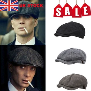 Peaky Blinders Cap Tommy Shelby Newsboy Baker Boy Gatsby Style Wool Blend Cheap - Picture 1 of 16