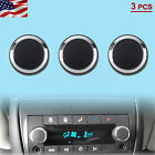 3pcs Rear Control Knobs Audio Radio For 2009-2013 Buick Encalve Chevy Traverse