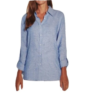NWT Orvis Women's Button Down Long Sleeve Linen Blend Top Shirt XXL 2982 - Picture 1 of 5