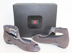 Tsubo 1006927 Gerri 9 Mujer Estampado de Serpiente Gamuza Puntera Abierta Zapatos Gris Carbón 7.5 - Imagen 1 de 9