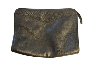 Vintage schwarze Leder Gusto Clutch Handtasche Tasche Made in Italy - Bild 1 von 6