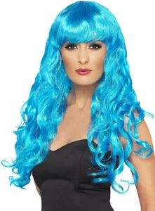 Mermaid Lockenperücke hellblau - Faschingsperücke - Langhaarperücken in - Bild 1 von 1