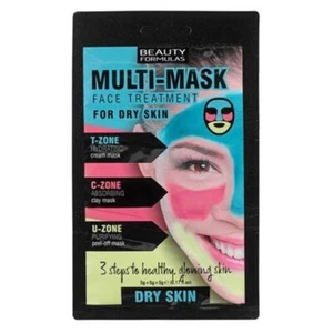 Beauty Formulas 3 Steps Multi-Mask Dry Skin Face Treatment 15g Sachet - Picture 1 of 1