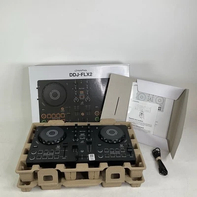 AlphaTheta DDJ-FLX2 Compact 2-Ch Smartphone Tablet PC/Mac DJ With USB-C Cable - Image 1 of 4