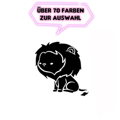 Textil Aufkleber Löwe Süß Shirt Pijama 7-10cm Sticker Lion Kinder Bügelfolie M2 - Bild 1 von 4