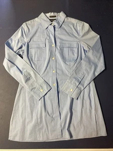 New York & Company City Stretch Women’s Blue Dress Shirt Size M - Picture 1 of 9