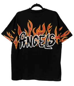 PALM ANGELS MENS LOGO T-SHIRT SHORT SLEEVE OVERSIZED BLACK SIZE S - Picture 1 of 22