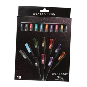 Glitter Gel Pens, 10 Count, 10 Assorted Colors, 1.0 mm Medium Point, Smooth - Picture 1 of 8