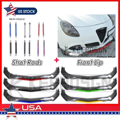 For Alfa Romeo Giulietta CARBON FIBER Front Bumper Lip Splitter Body Kit Parts - Image 1 of 4
