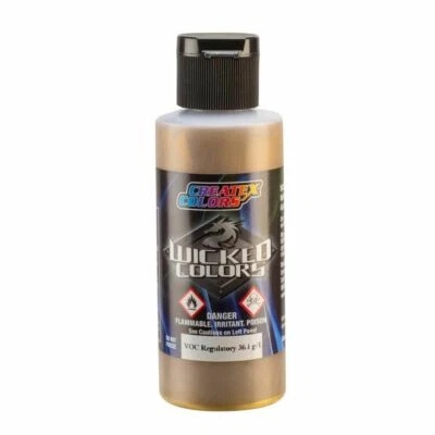 Createx Wicked Colors Gold Chrome W358 2oz Airbrush Paint