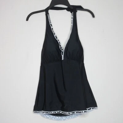 Traje de baño Tankini para mujer 2 piezas Halter Tankini Top Skort Bottom negro XL B37 Foto 1 de 4