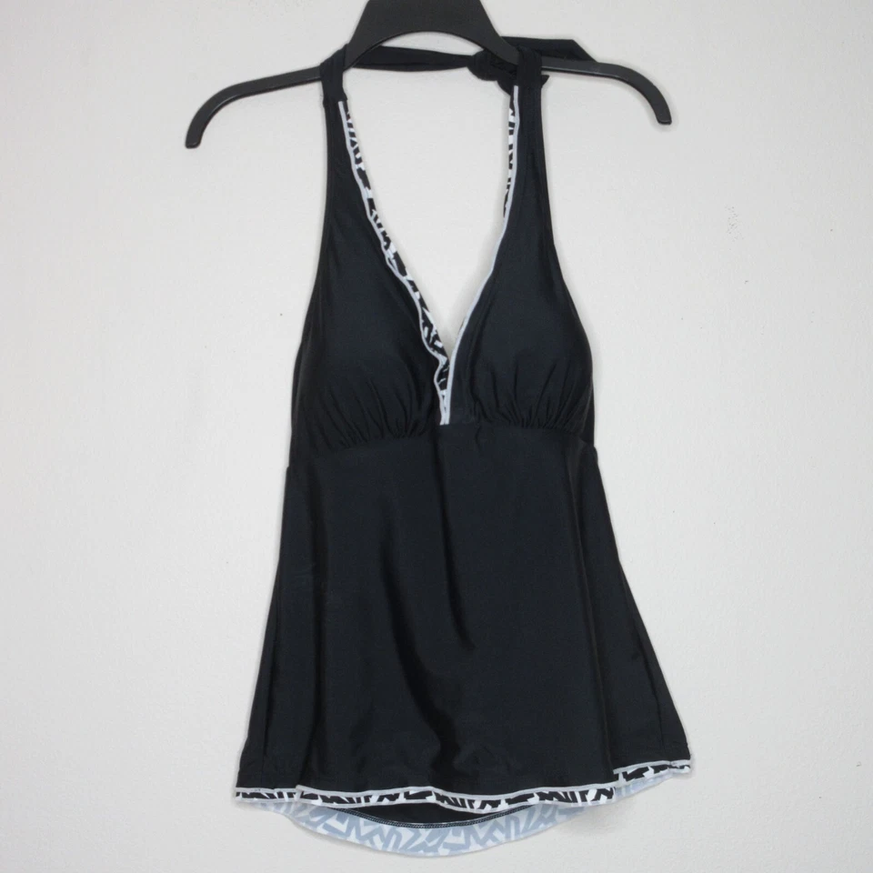 Traje de baño Tankini para mujer 2 piezas Halter Tankini Top Skort Bottom negro XL B37 Foto 1 de 4
