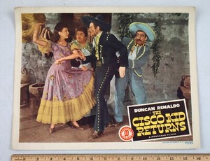 Movie Lobby Card The Cisco Kid Returns Duncan Renaldo 1945 