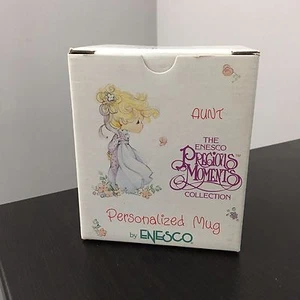 Precious Moments Enesco Religious Aunt Coffee Mug Porcelain Tea Cup 1990 NEW - Picture 1 of 7