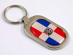 Llavero Bandera República Dominicana Metal Cromado Llavero Llavero Llavero - Imagen 1 de 2