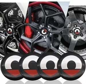 Set 4 Coprimozzo Adesivi Logo Stemma Per SMART Fortwo Forfour Roadster 450 56 mm - Foto 1 di 3
