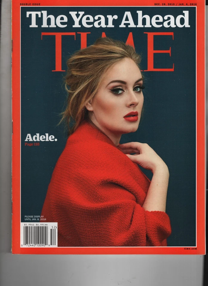ADELE TIME MAGAZINE DECEMBER 28 2015 NO LABEL - Image 1 of 1