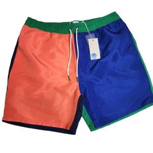 Boden Swim Trunks Men's Multicolor Colorblock Glorious British Style Size Medium - Picture 1 of 4