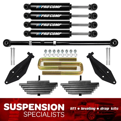3" Front Lift Kit For Early 1999 Ford F250 F350 4X4 w/ Dual Pro Comp Shock Kit Foto 1 de 4